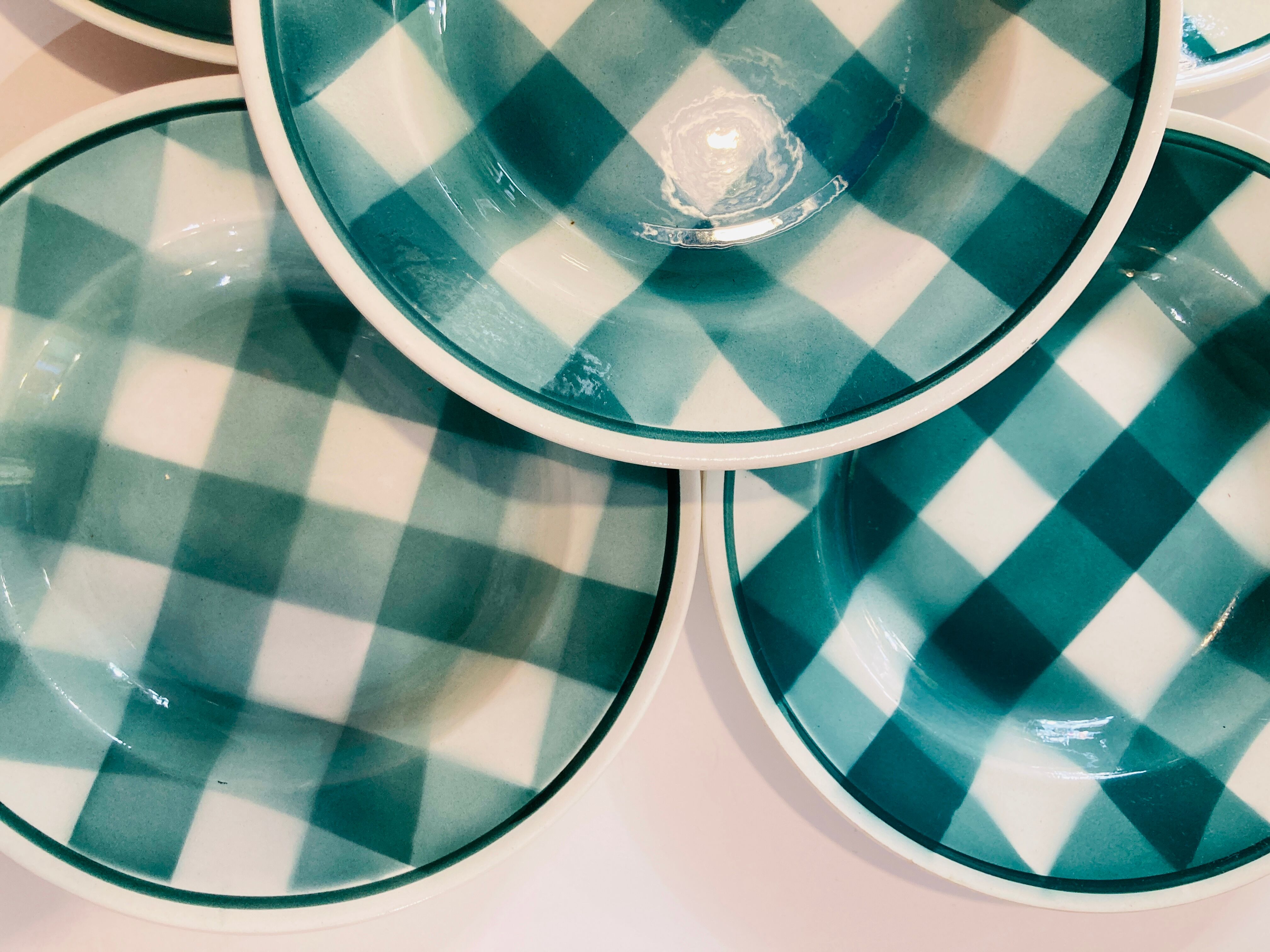 5 hollow plates green tiles FN DE givors france