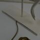 Pair of legs of wood metal table lamps foliage decoration Design: Ivory White