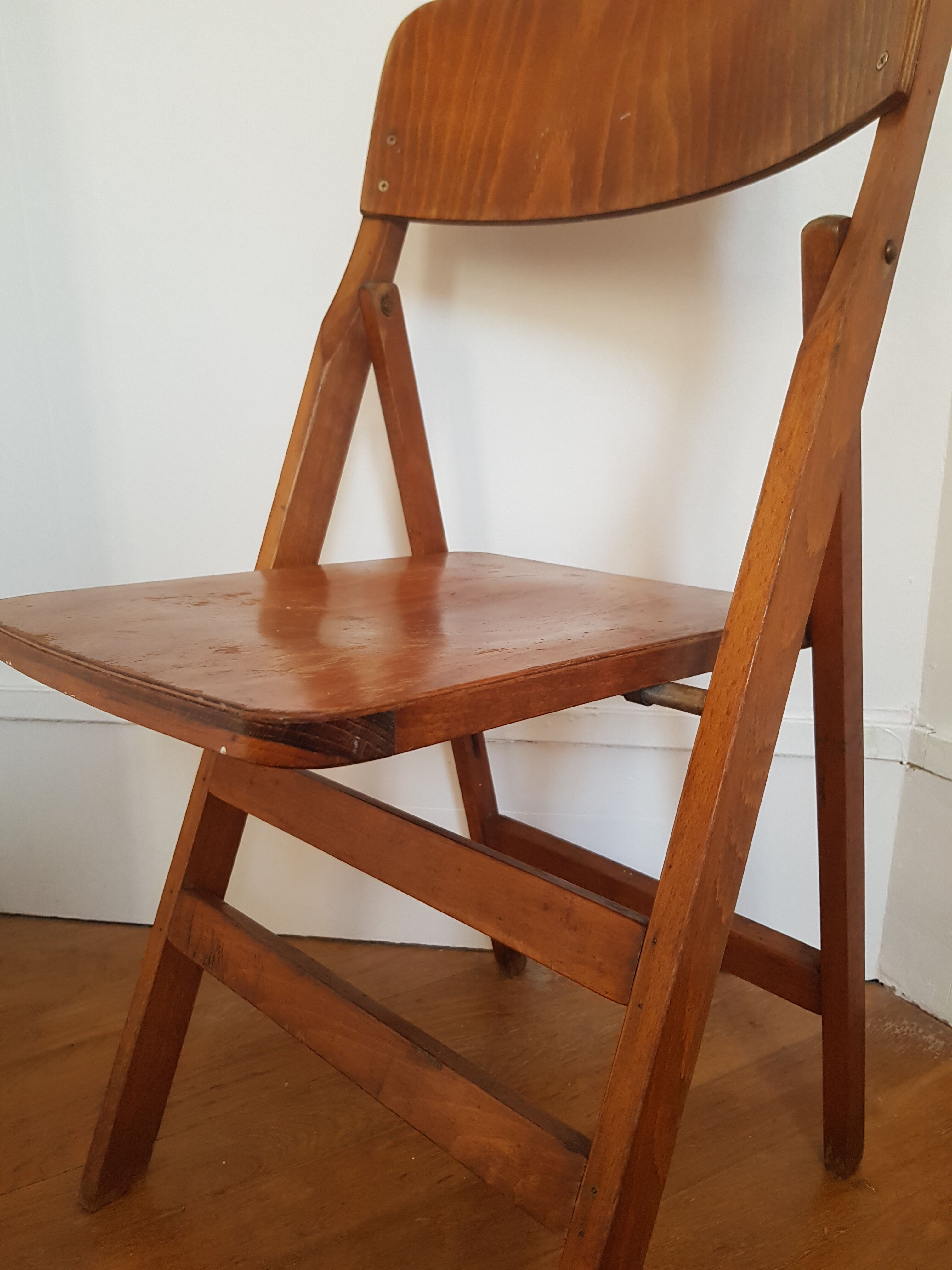 Wooden folding chair 50s