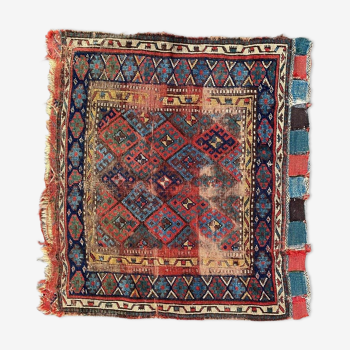 Tapis de couverture de cheval tribal Shahsavand antique 105x95 cm