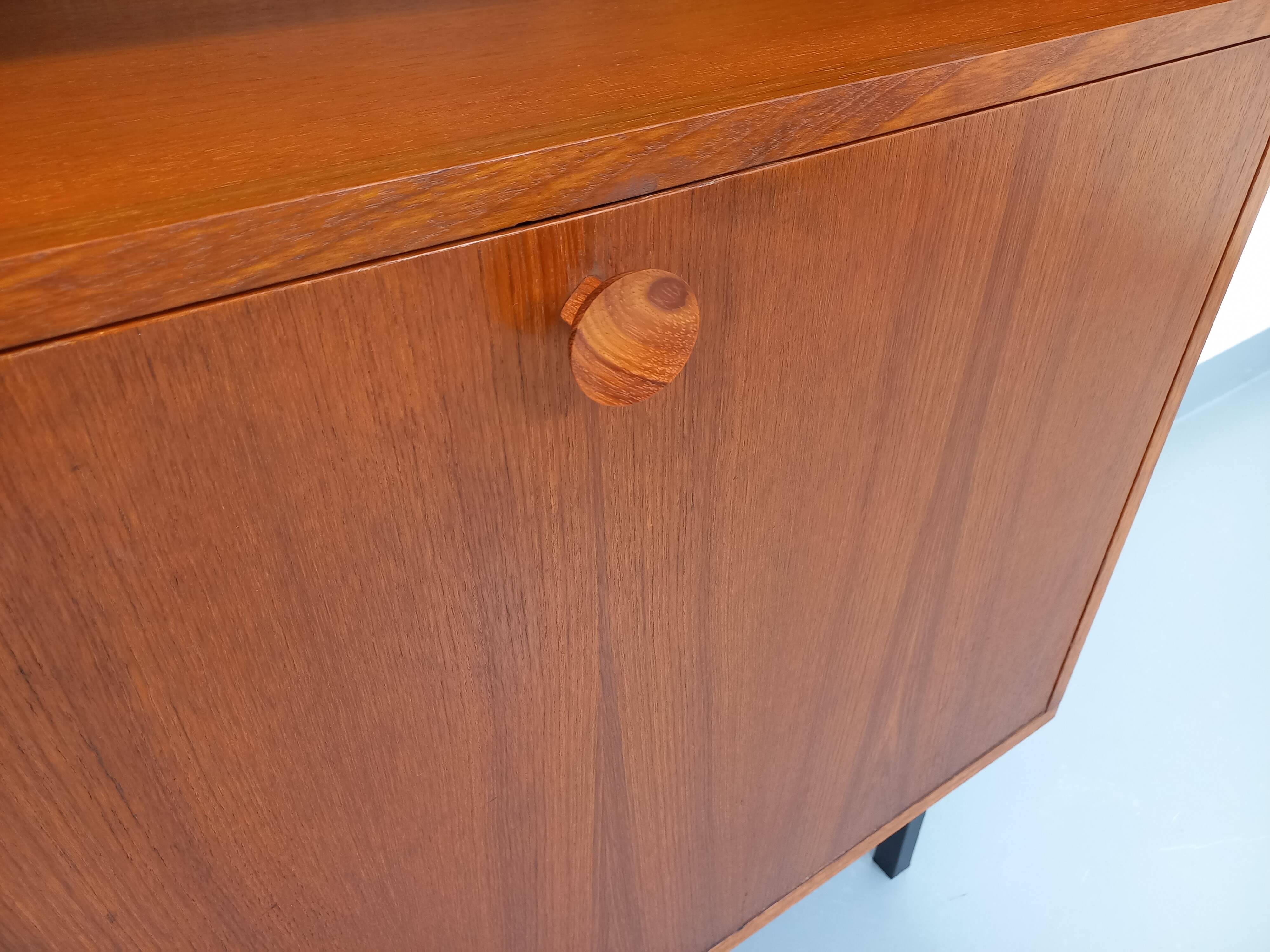 Vintage Scandinavian modernist style teak storage bookcase