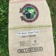 Colombian coffee burla burlap bag Bob O Link home decor cushion makeover