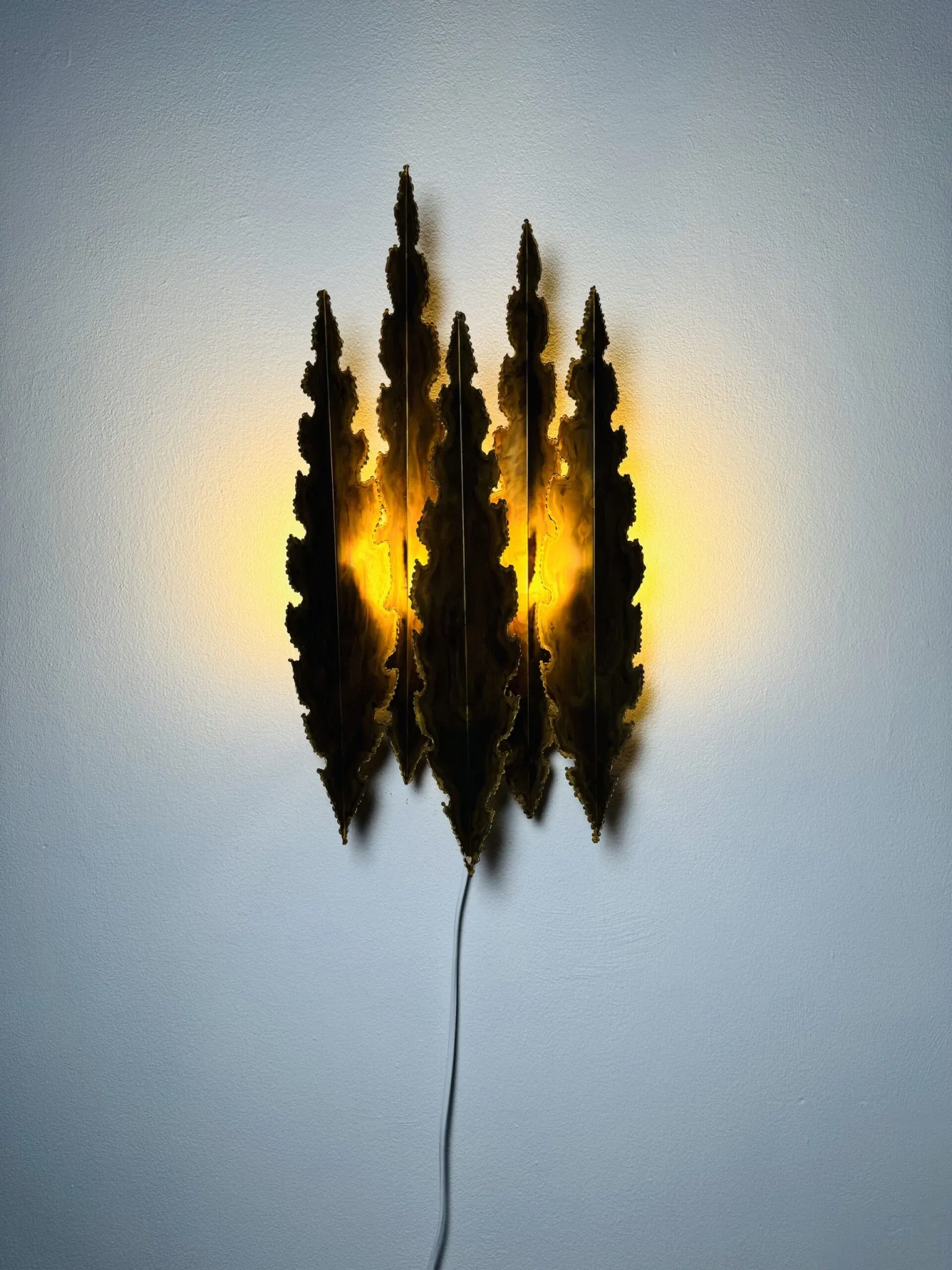 Brutalist Wall Light By Svend Aage Holm-Sørensen For Holm-Sørensen & Co, Denmark, 1960S