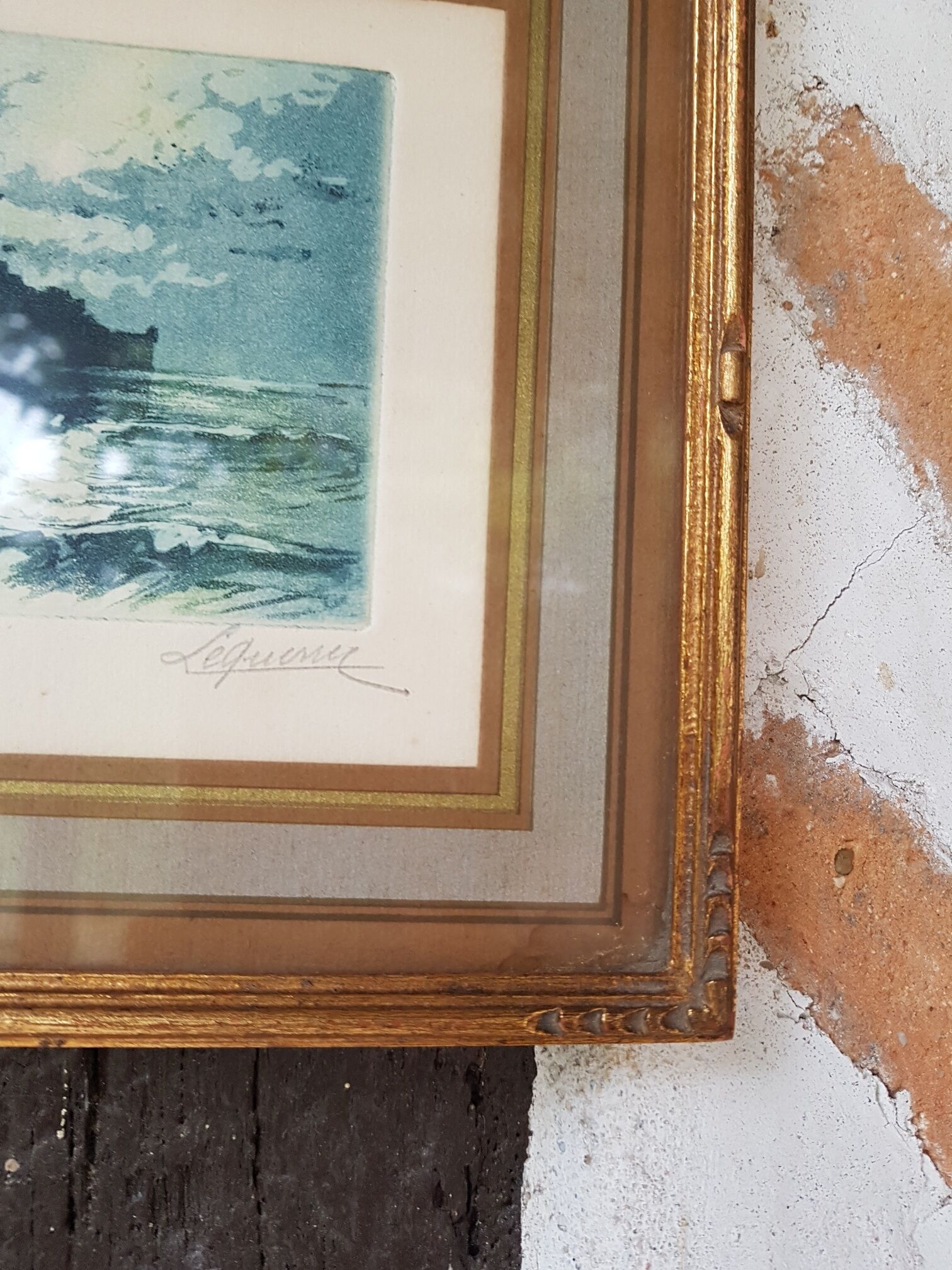 Tableau aquarelle Mont St Michel encadré