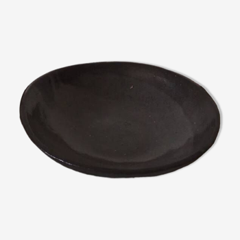 Black stoneware bowl
