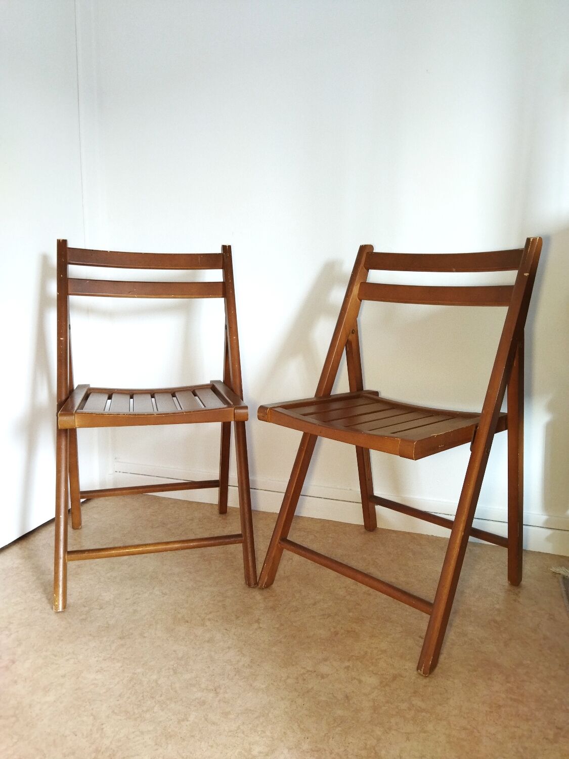 Pair of vintage folding chairs