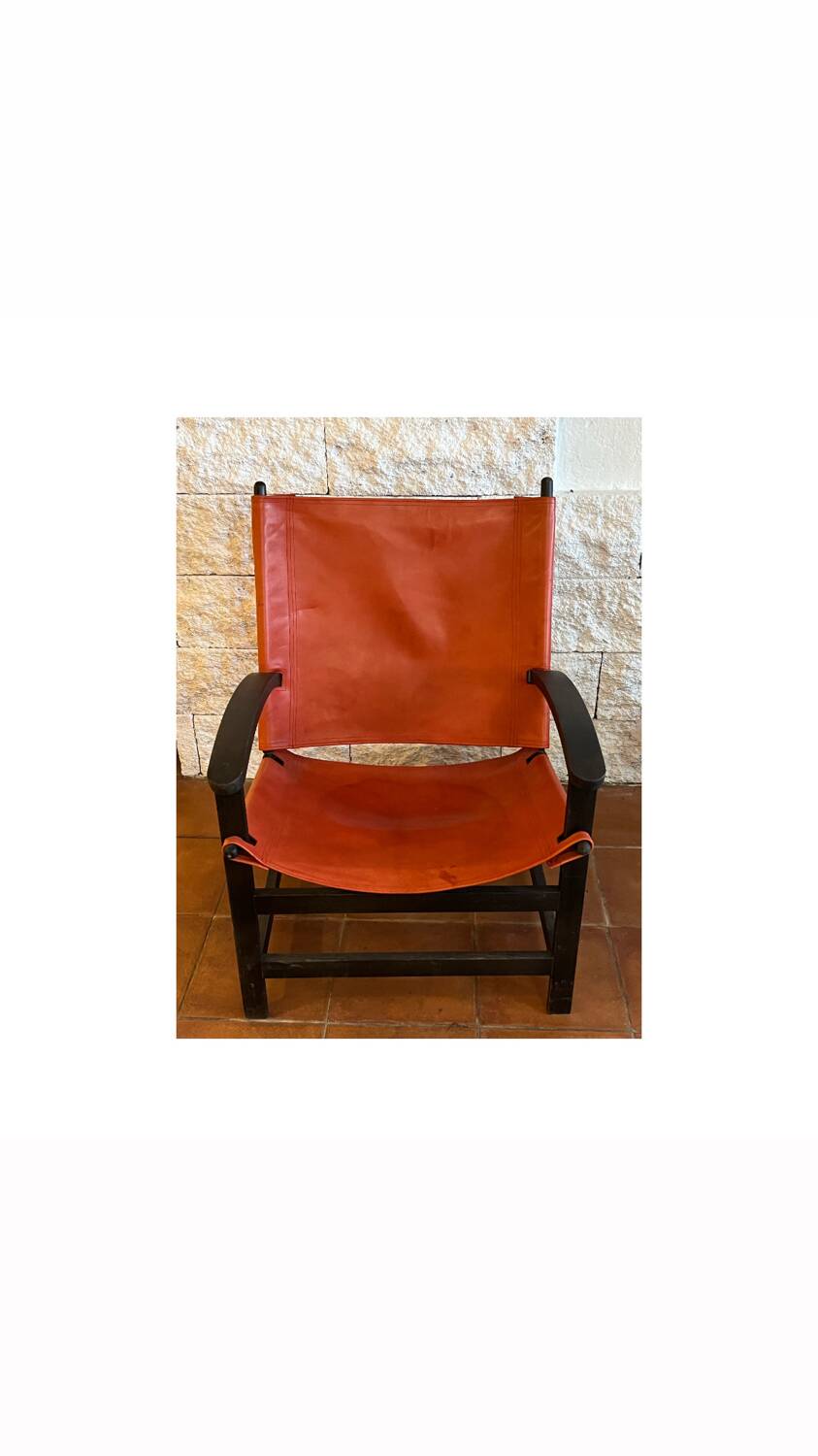 Vintage safari armchair