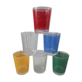 Set of 7 vintage 70s glasses
