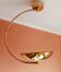 Vintage gold metal arc pendant light, 1980s
