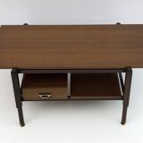 Ico Parisi Mid-Century Modern Italian Mahogany Coffee Table, 1950s