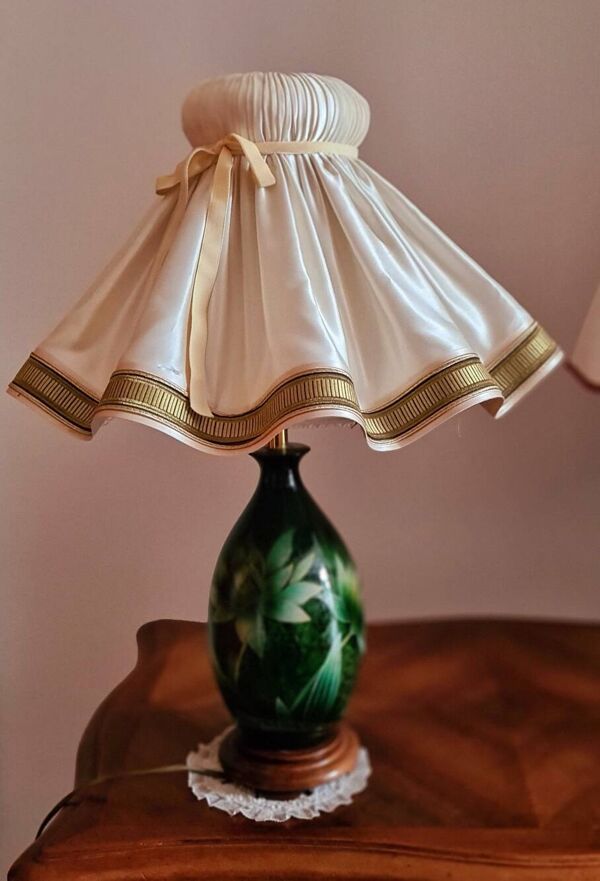 Lampe verte signée Louis Drimmer