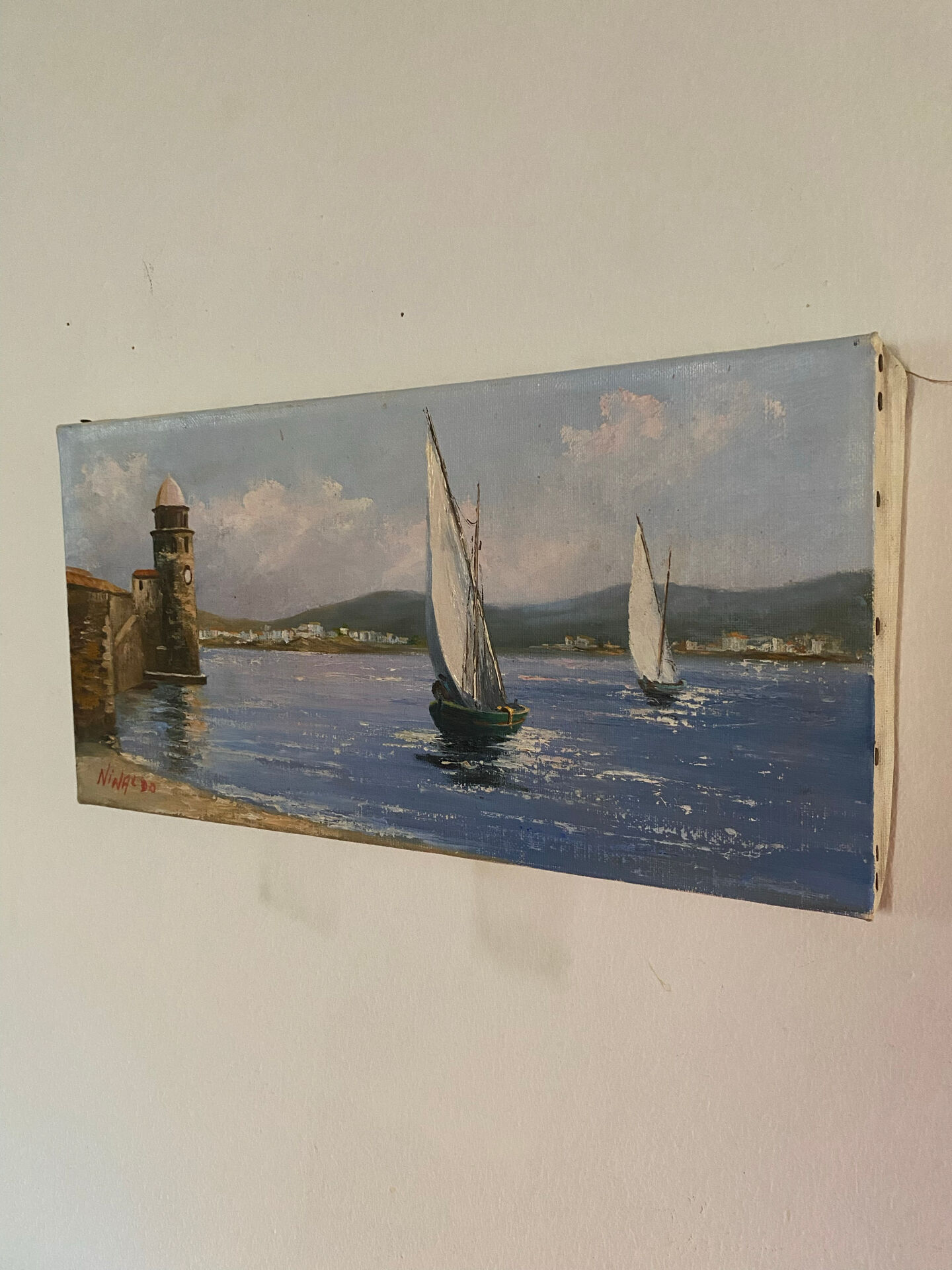 Peinture sur toile "Port de Collioure"