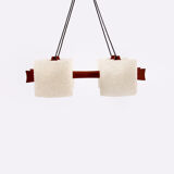 Scandinavian hanging lamp with resin caps, 1960