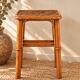 Ensemble de deux tabourets en bambou vintage français