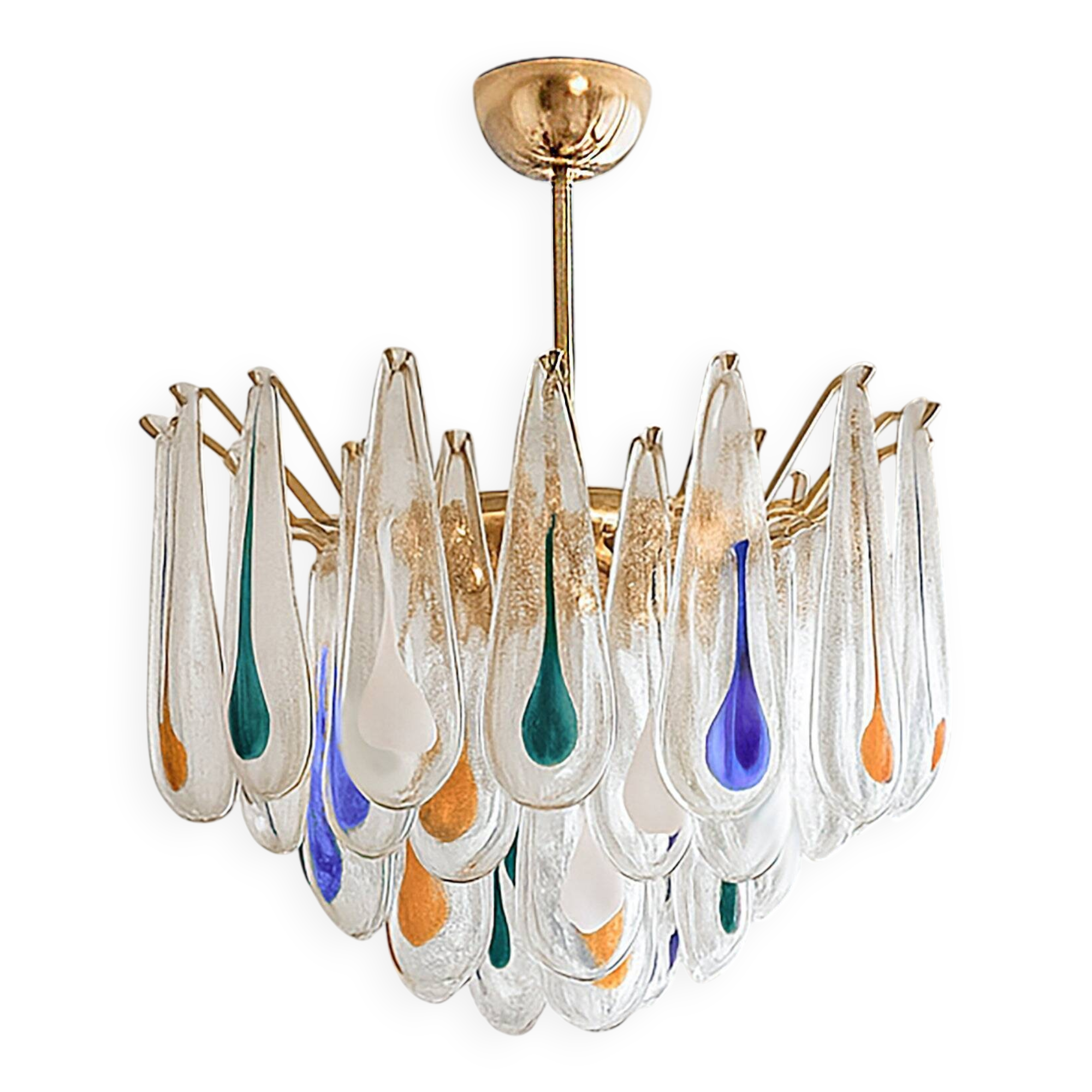 La Murrina glass chandelier, 1980s, Italy.