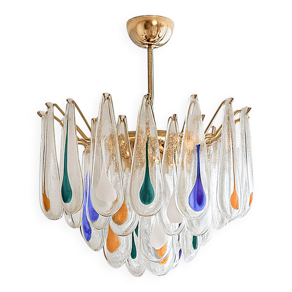 Lustre en verre La Murrina, années 1980, Italie. — Beyit