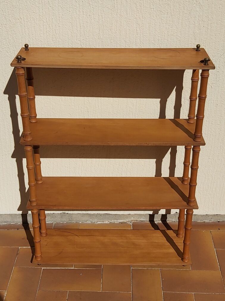 Vintage bamboo wood shelf