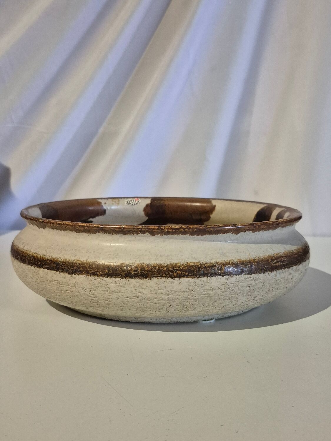 Bowl pottery Danish by Aksel Larsen for Axella 1970s