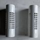 Pair of vintage wall sconces in sheet metal/Perriand/Mategot style.