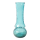 Turquoise Stylish Glass Flower Vase / Bibi / Italy / 1980s