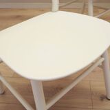 Set of four beech chairs, Italian design, 1970s, production: Italy