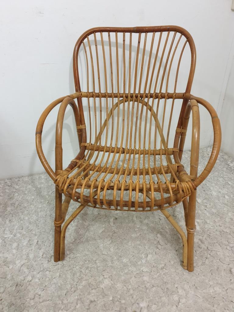 Vintage rattan armchair