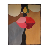 Colorful painting The kiss 73x60 cm by B. Bodasca