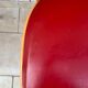3 chairs in red Skaï