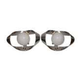 Pair of wall lamps 1970 space age