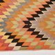6x7 Faded Orange Area Handknotted Kilim Rug,