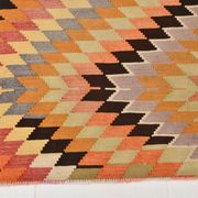 6x7 Faded Orange Area Handknotted Kilim Rug,