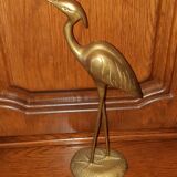 Brass-bronze egret bird