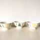 set of three small white, green and yellow bowls and Sarreguemines
