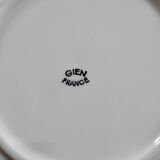 8 Gien dinner plates with rose decoration — 1960s-70s