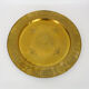 Plateau asiatique ( Laos ou Chine ) en bronze doré. Diamètre : 52,5 cm