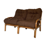 Vintage rattan bench