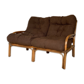 Banquette rotin vintage