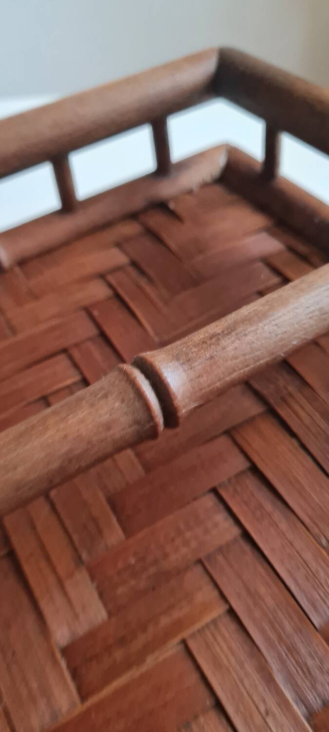 Japanese bamboo tea tray 1950