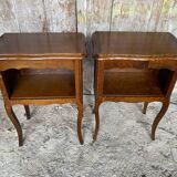 Louis XV Style Nightstand with Drawer + Vintage Case #D50