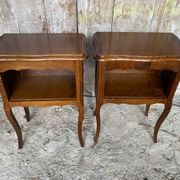 Louis XV Style Nightstand with Drawer + Vintage Case #D50