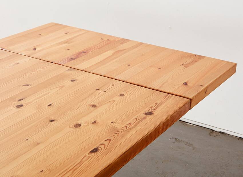 Scandinavian Drop-leaf Pine Shaker Dining Table 1960s