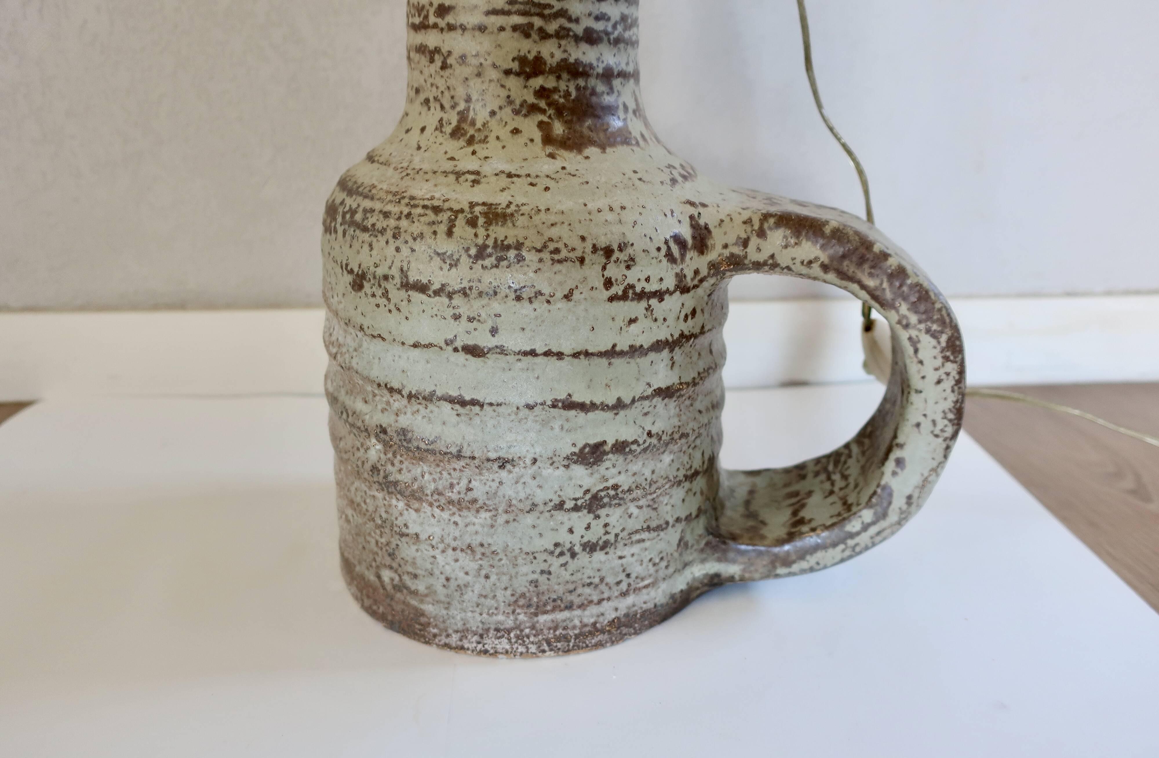 Jaan mobach, utrecht netherlands, large ceramic floor lamp 1960s