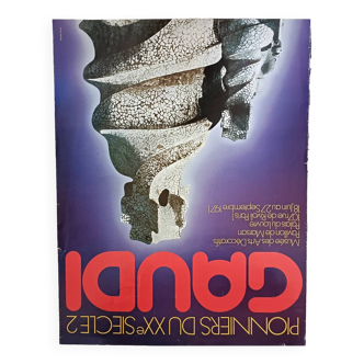 Affiche originale exposition Gaudi 1971