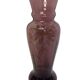 Legras Montjoye, purple enamelled glass vase with daisy pattern circa 1900