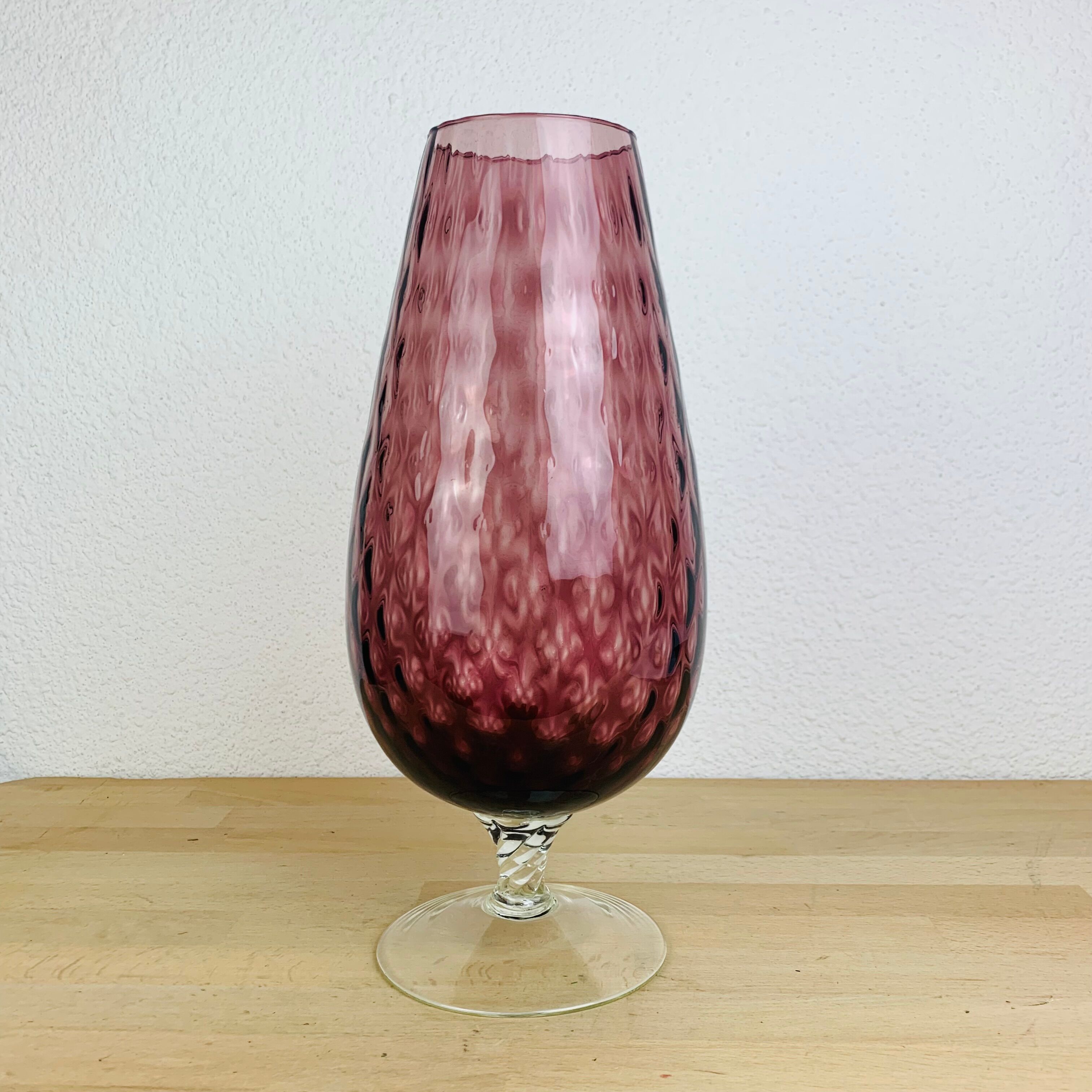 Vase en verre Empoli italien