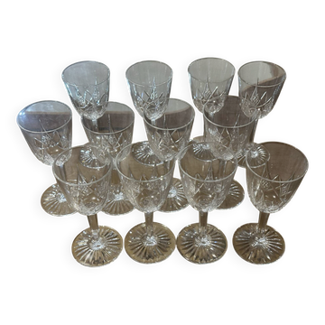 12 Verres Cristal Baccarat estampillé modèle Epron H 12,2 cm