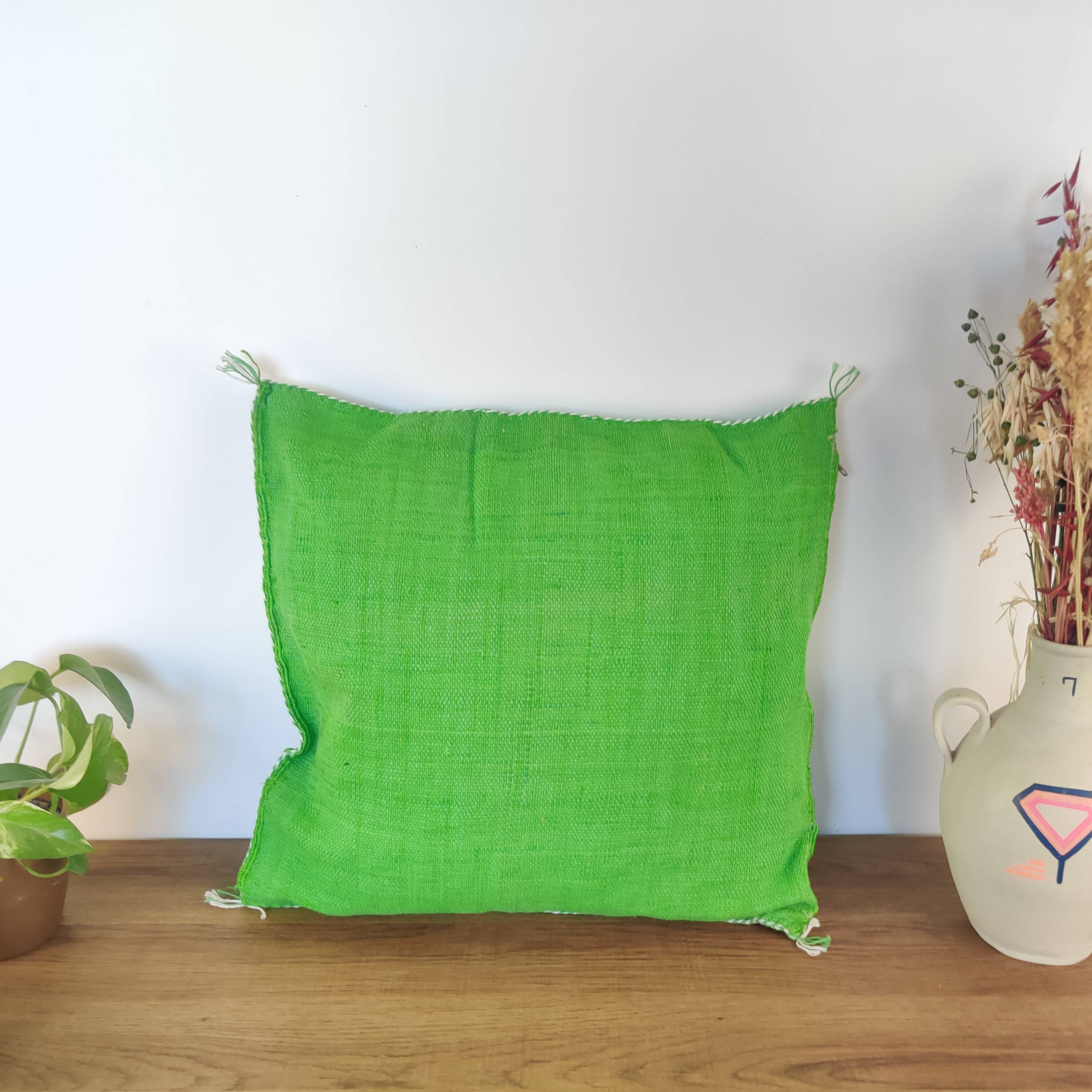 Coussin marocain vert Sabra