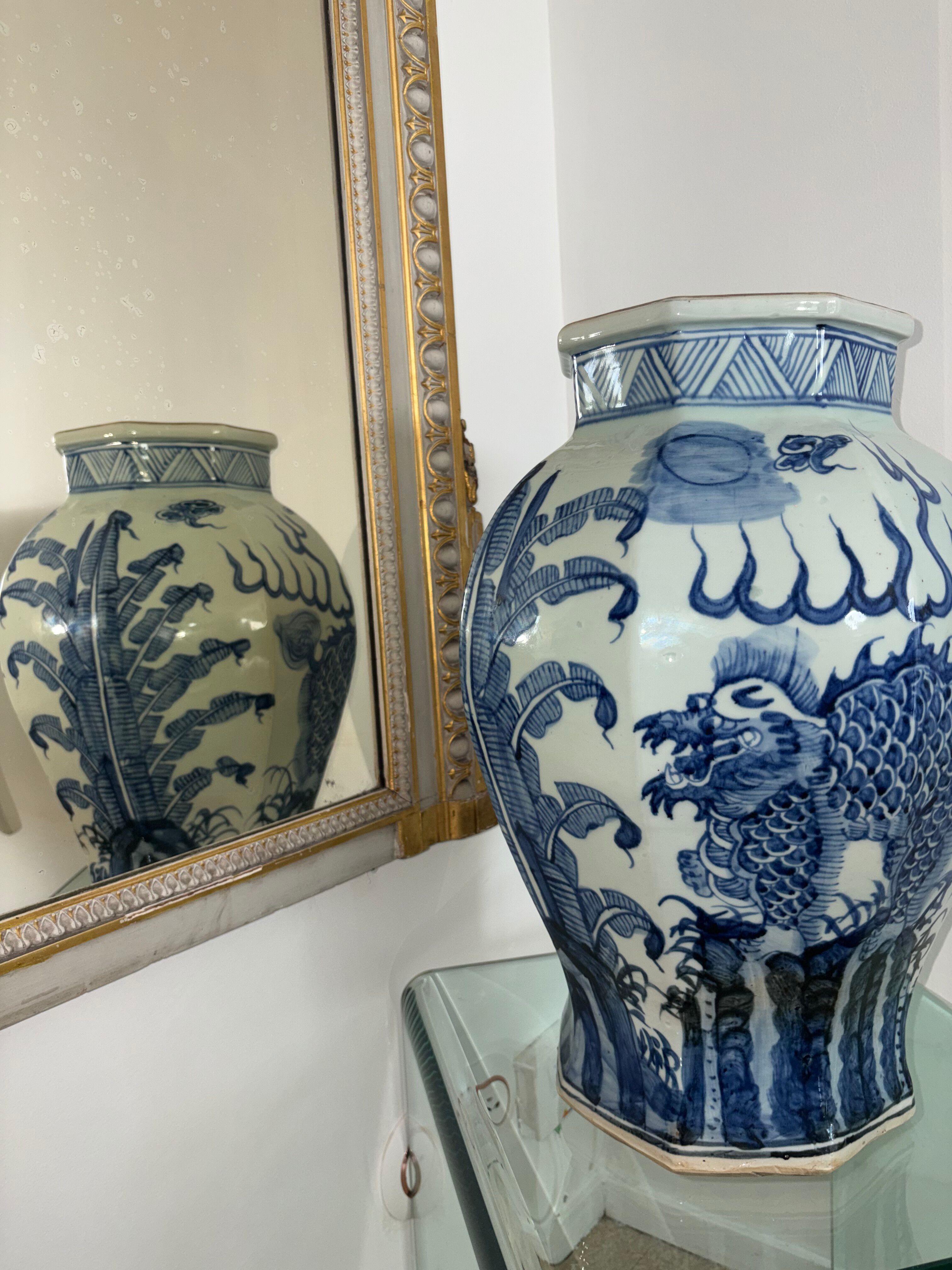 China - pair of covered porcelain vases with decoration