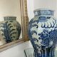 China - pair of covered porcelain vases with decoration