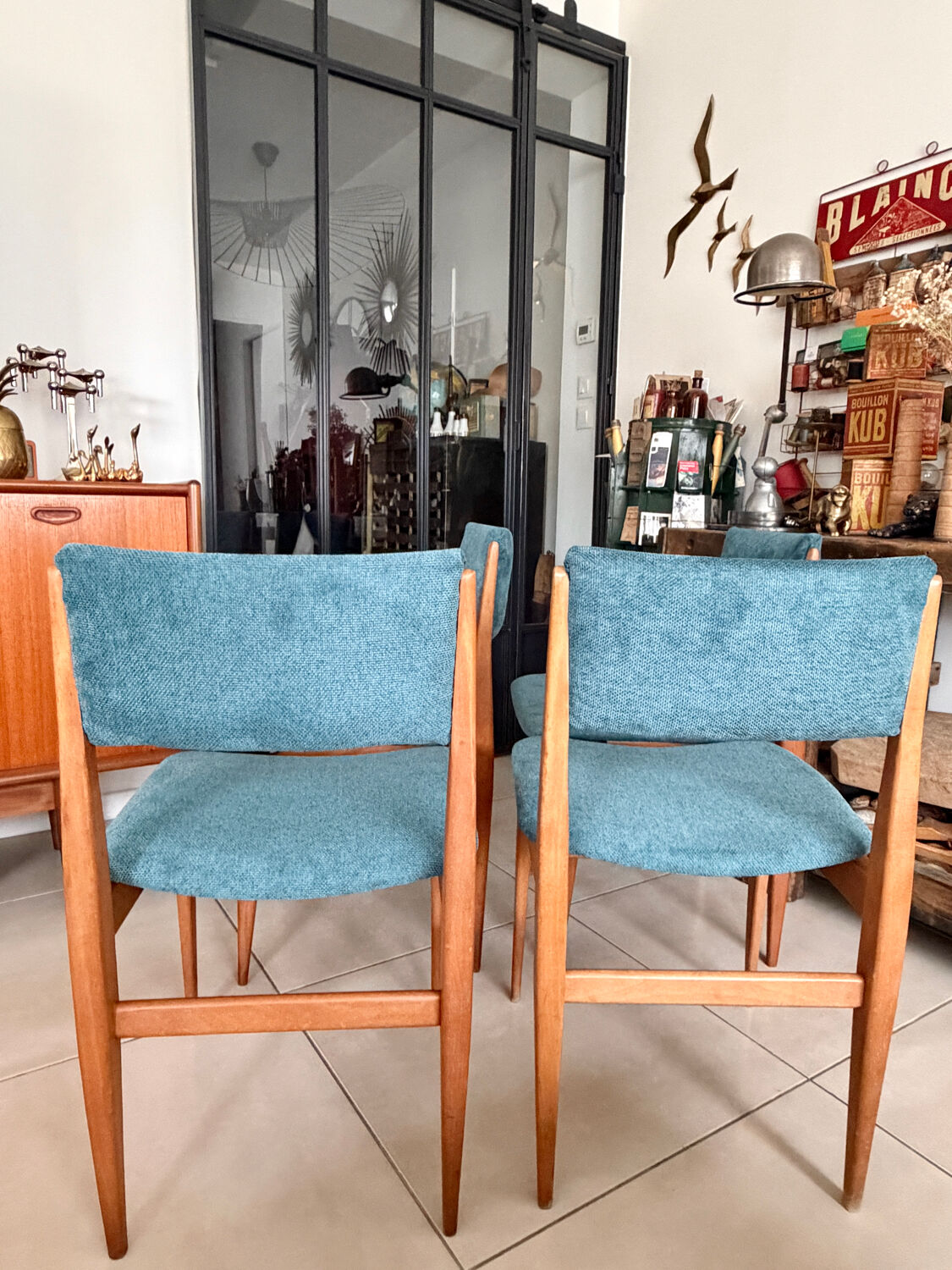 4 vintage Scandinavian style chairs